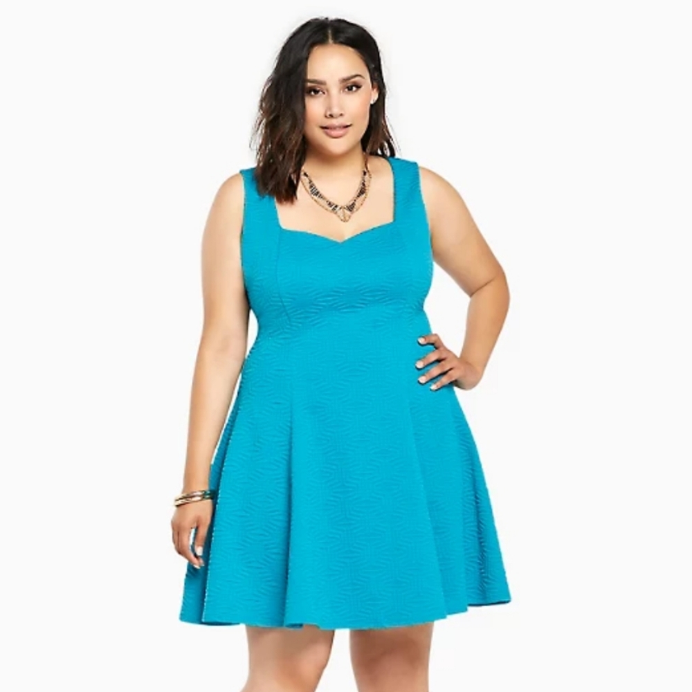 Torrid - Textured Knit Fluted Dress